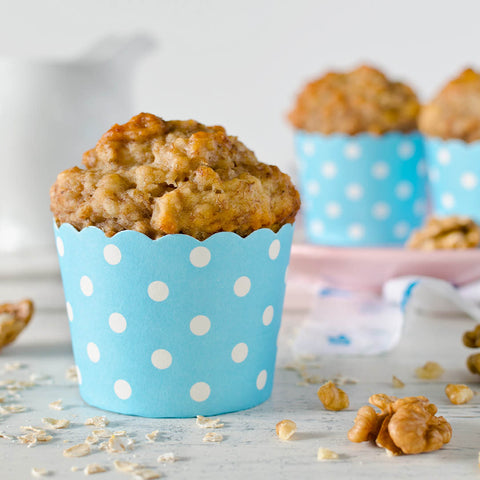 Nutritious Banana Oatmeal Walnut Muffins