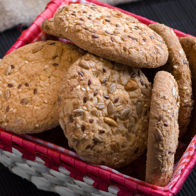 Crunchy Savory Sunflower & Sesame Seed Cookies