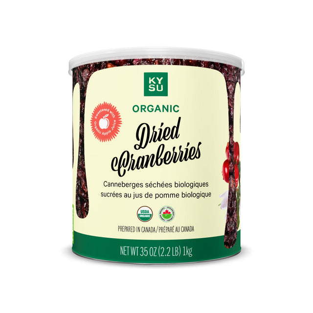 Organic Dried Cranberries Sweetened with Organic Apple Juice