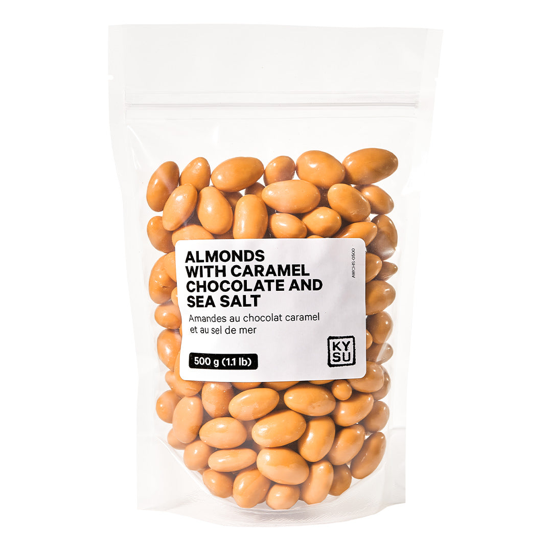 Almonds with caramel chocolate and sea salt, 500 g