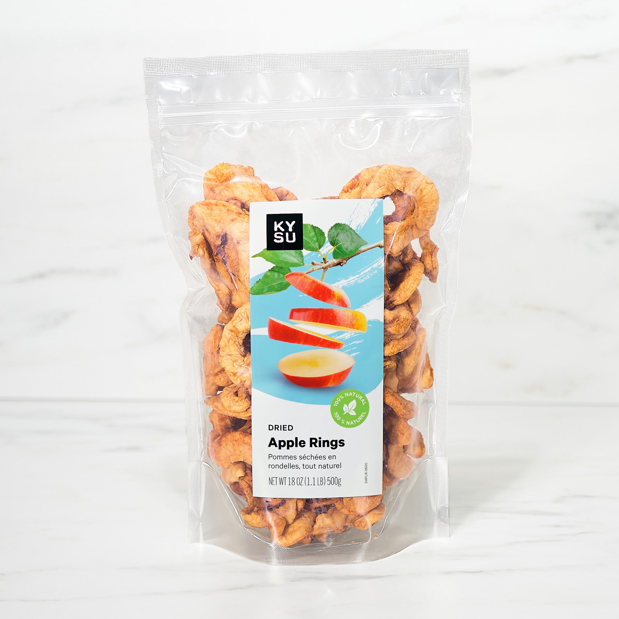 Dried Apple Rings, All Natural, 1.1 lb