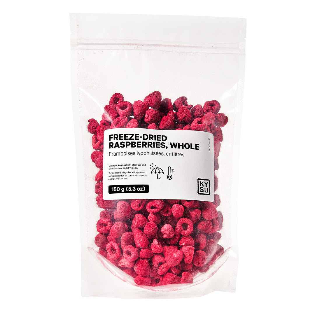 Freeze-dried raspberries, whole, 150 g