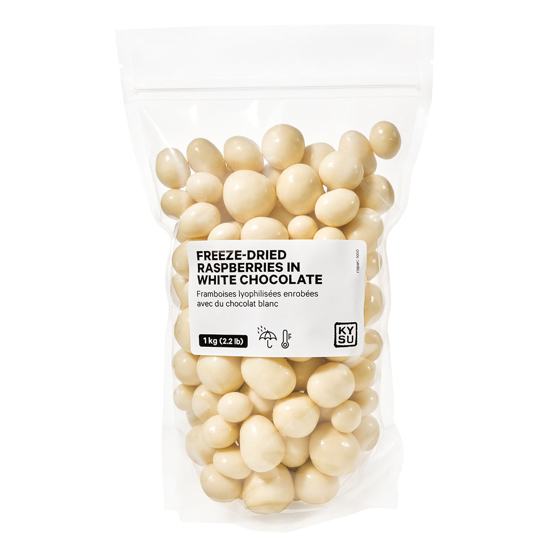 Freeze-Dried Raspberries in White Chocolate, 1 kg