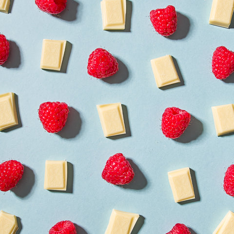 Freeze-Dried Raspberries in White Chocolate