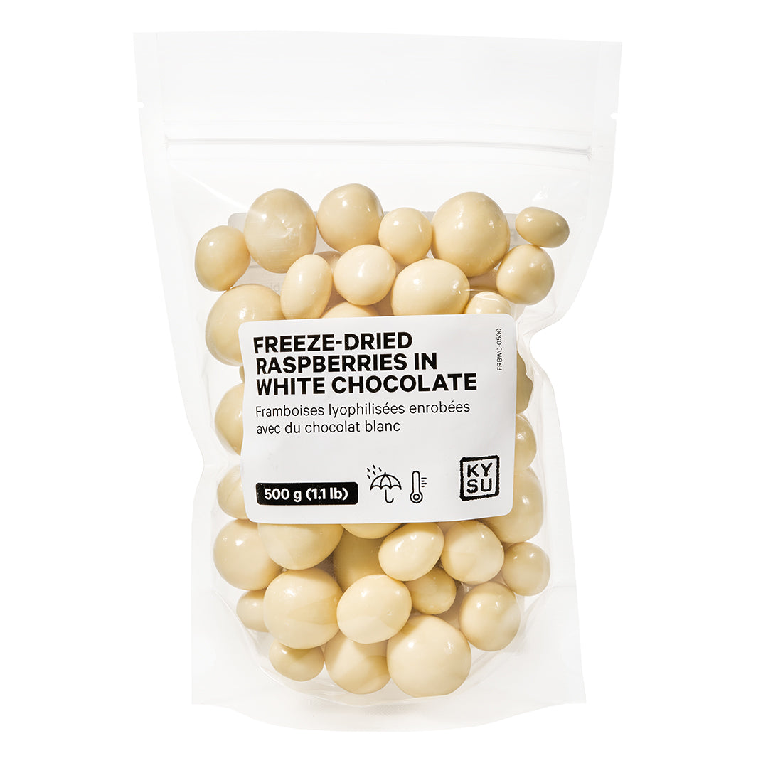 Freeze-Dried Raspberries in White Chocolate, 500 g