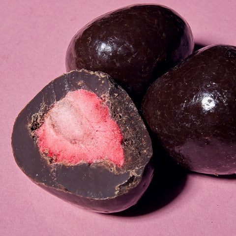 Freeze-Dried Strawberries in Dark Chocolate