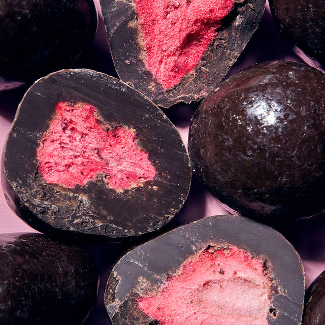 Freeze-Dried Strawberries in Dark Chocolate