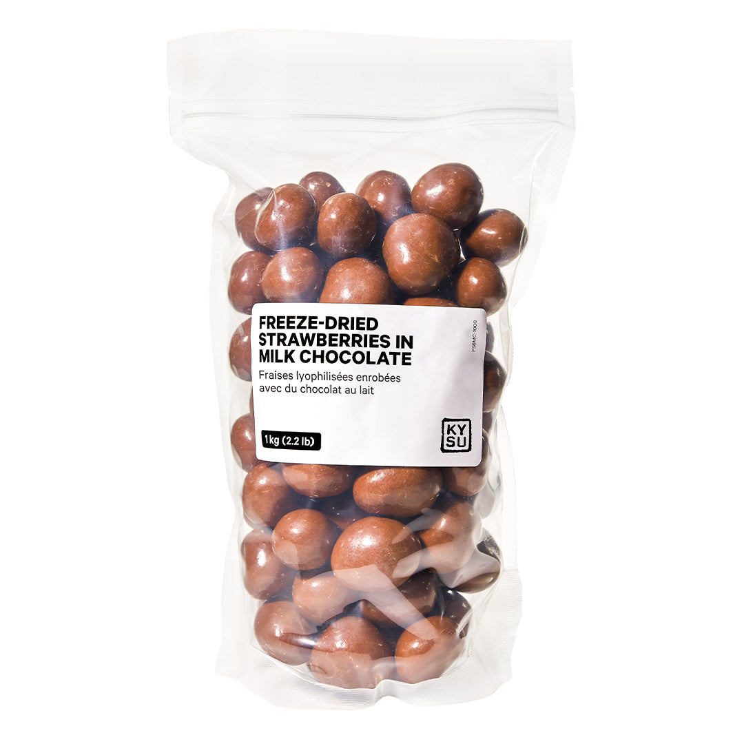 Freeze-dried strawberries in milk chocolate, 1 kg