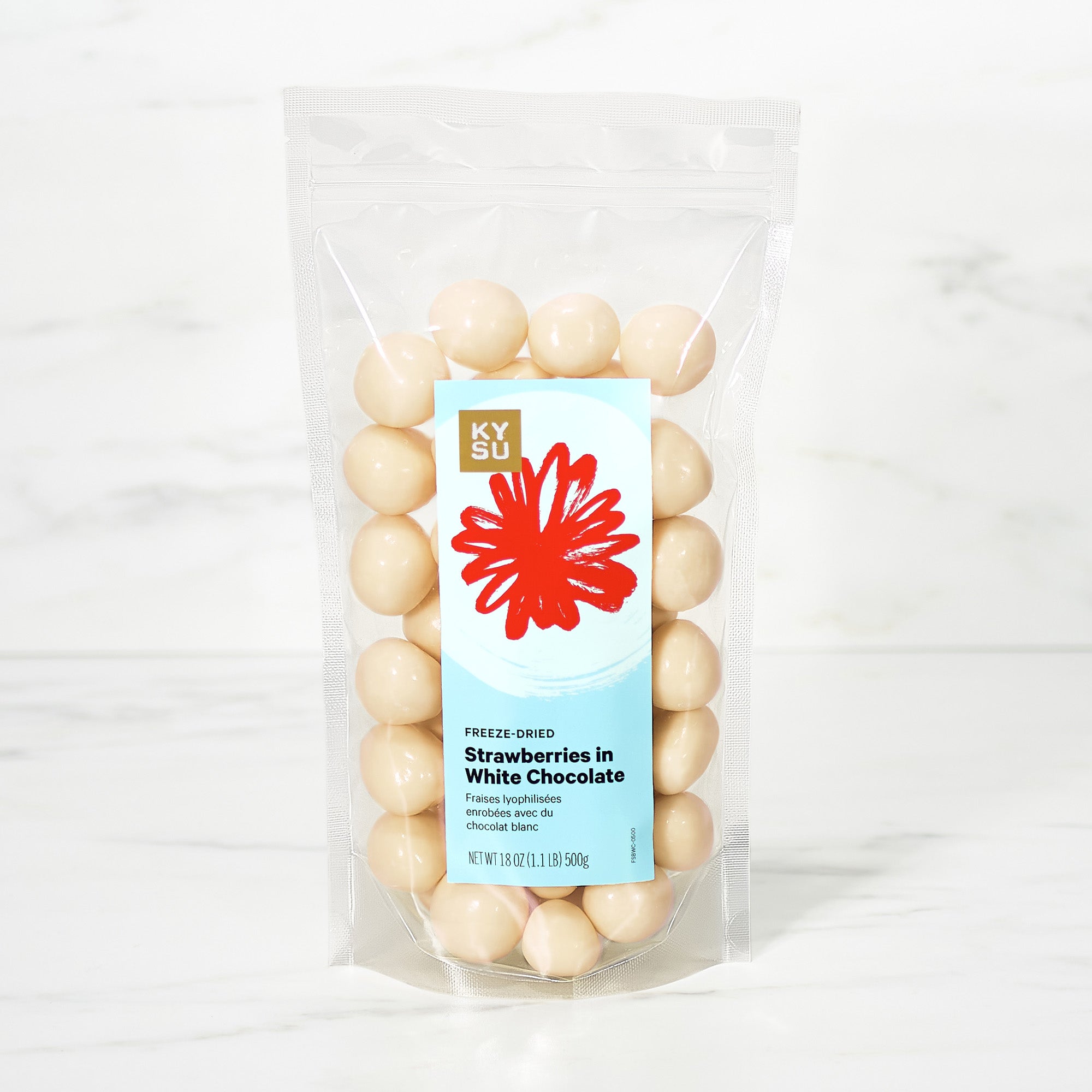 Freeze-dried strawberries in white chocolate, 1.1 lb