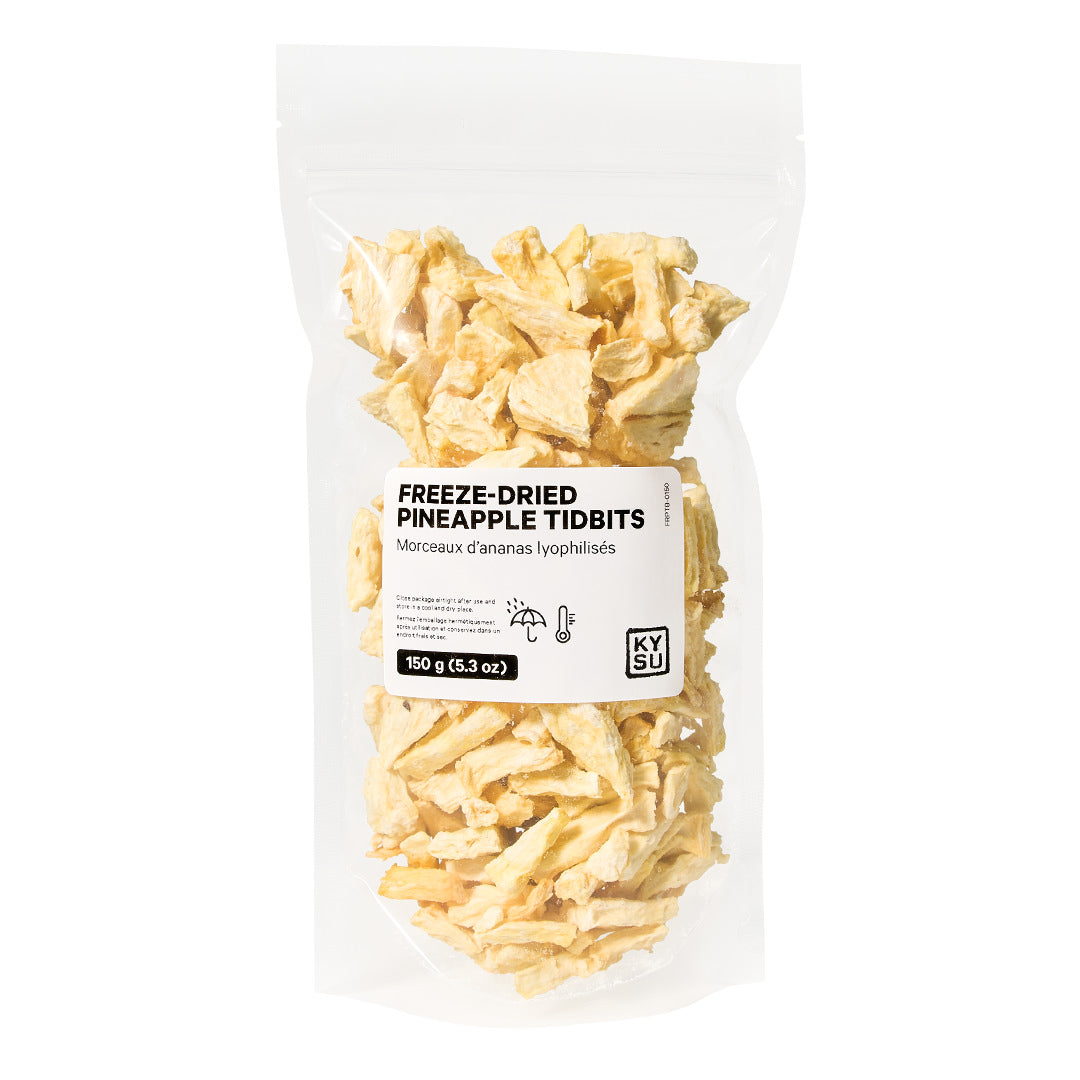 Freeze-dried pineapple tidbits, 150 g