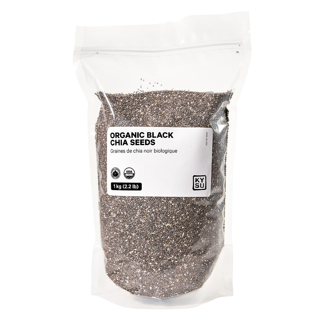 Organic black chia seeds, 1kg