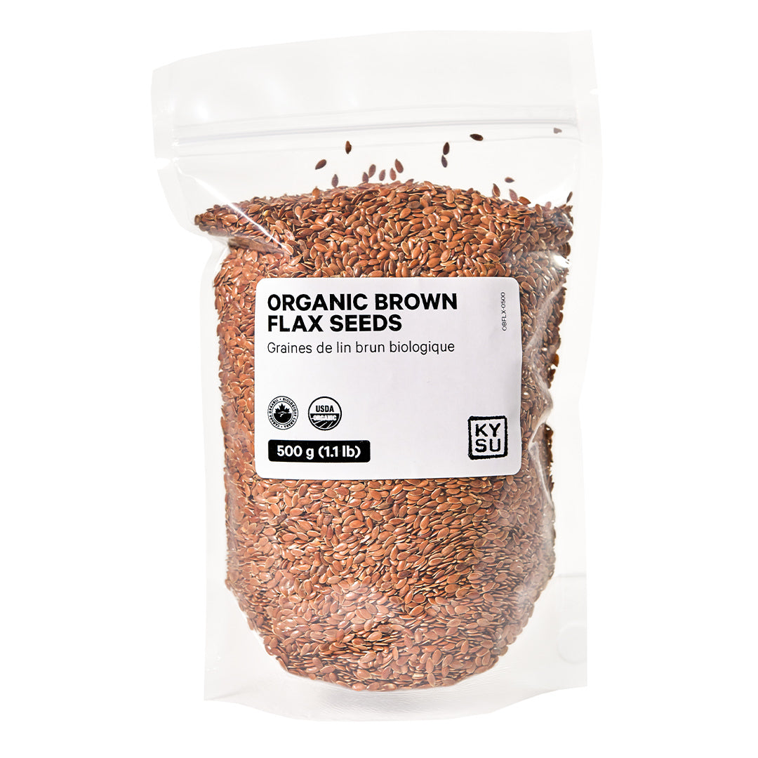 Organic brown flax seeds, 500 g