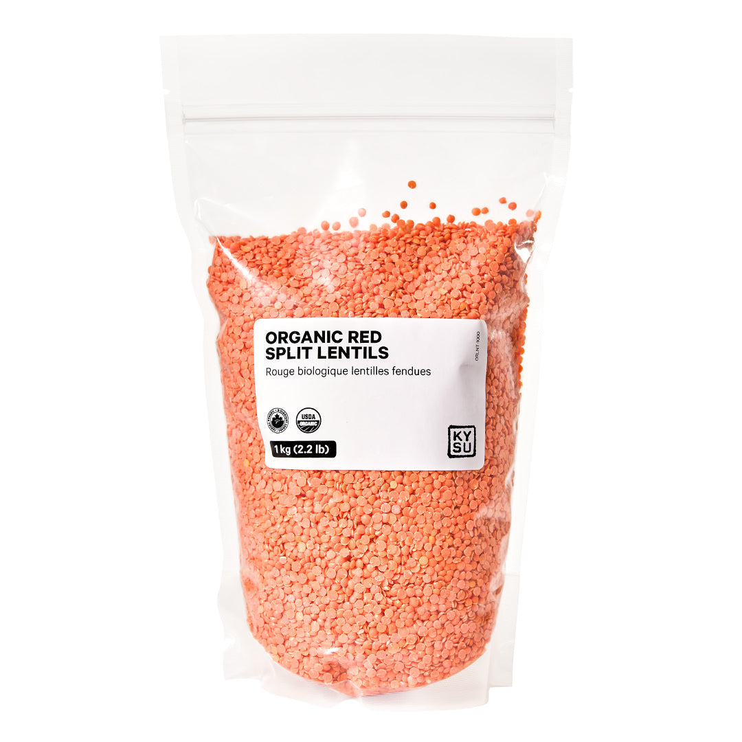 Organic red split lentils, 1 kg