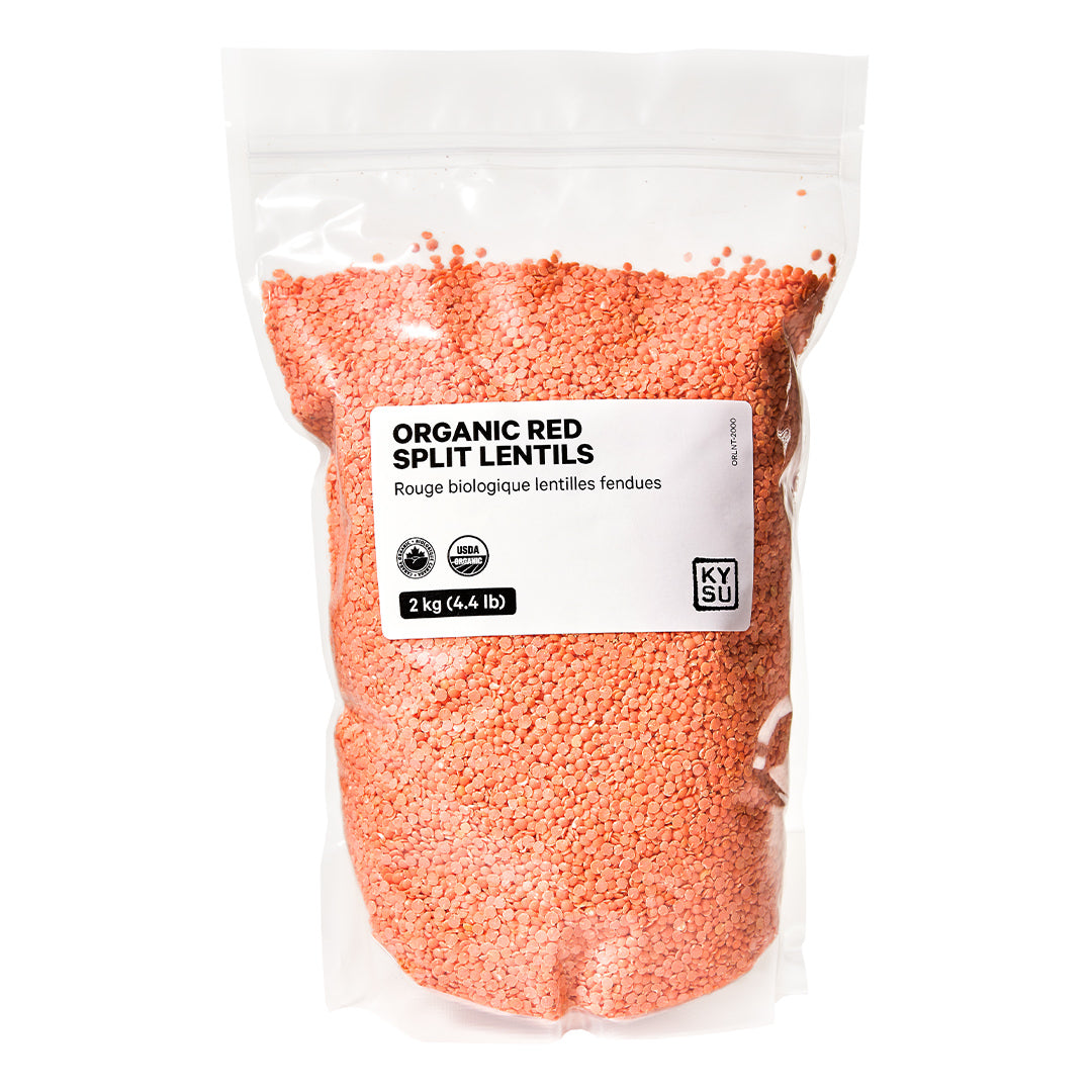 Organic red split lentils, 2 kg