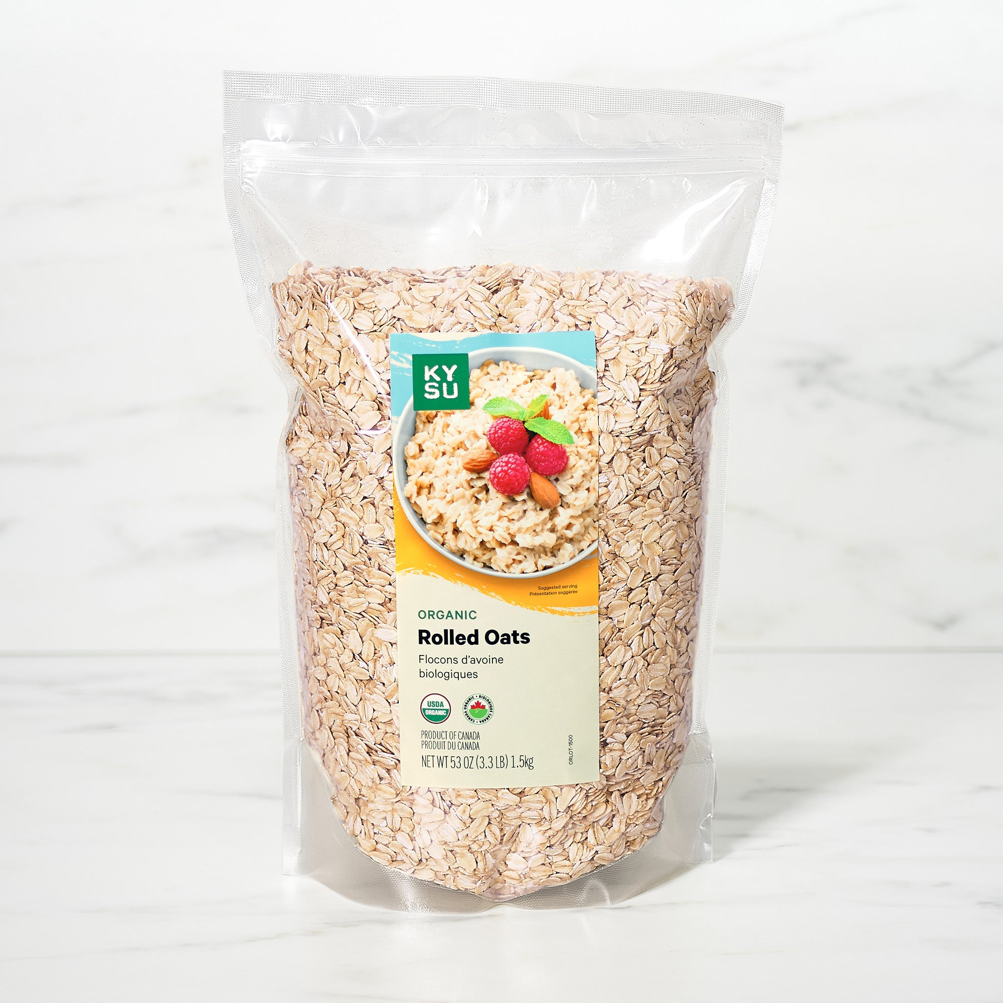 Organic rolled oats, 3.3 lb