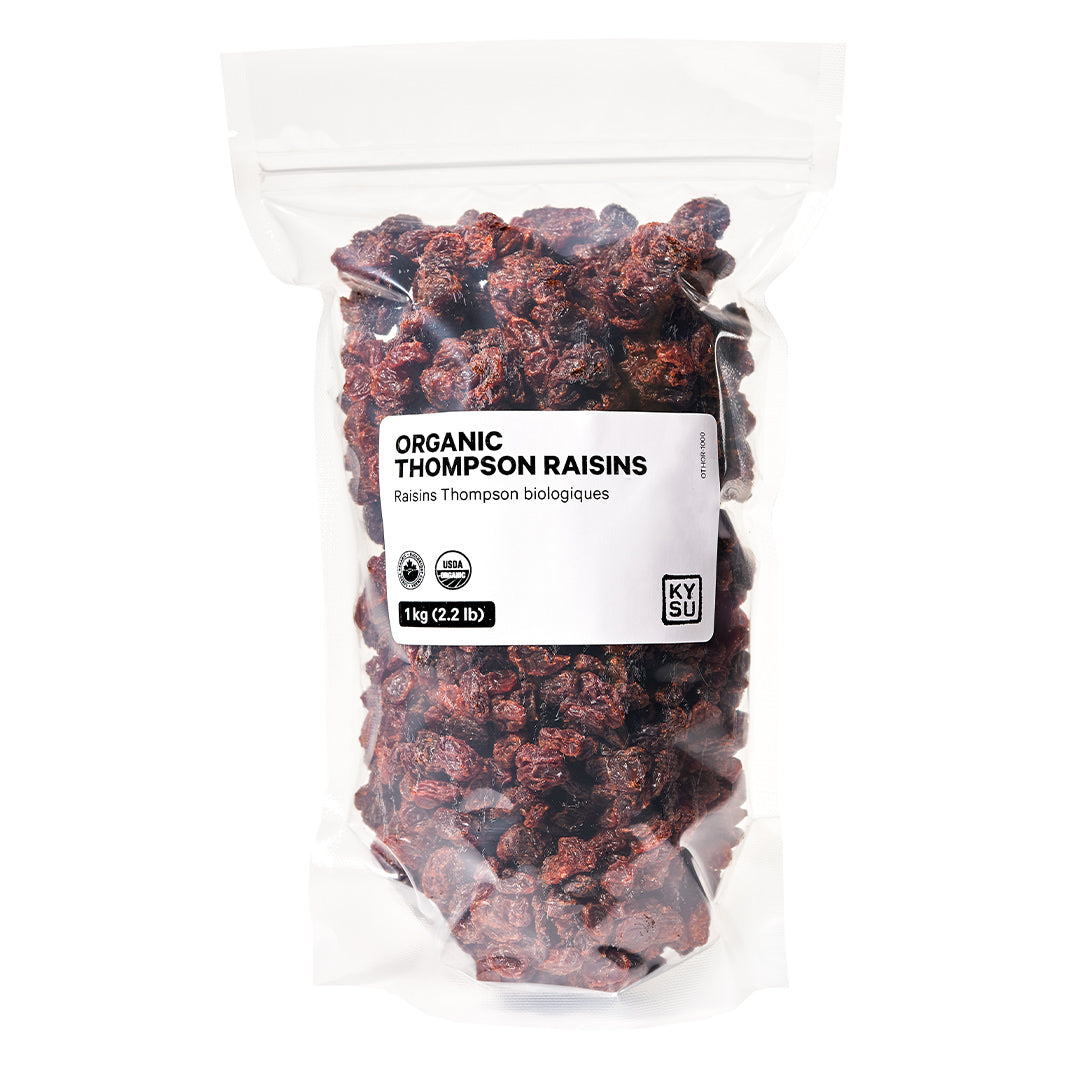 Organic Thompson raisins, 1 kg