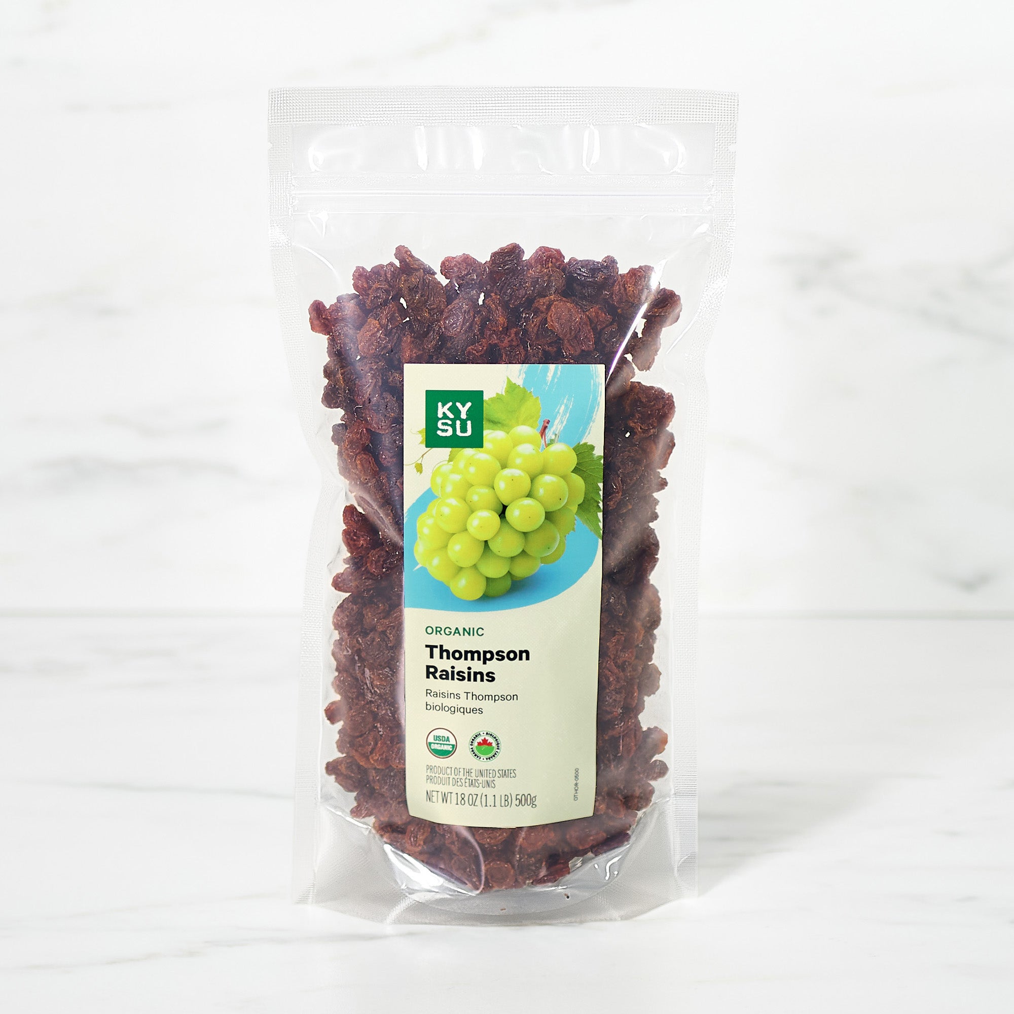 Organic Thompson raisins, 1.1 lb