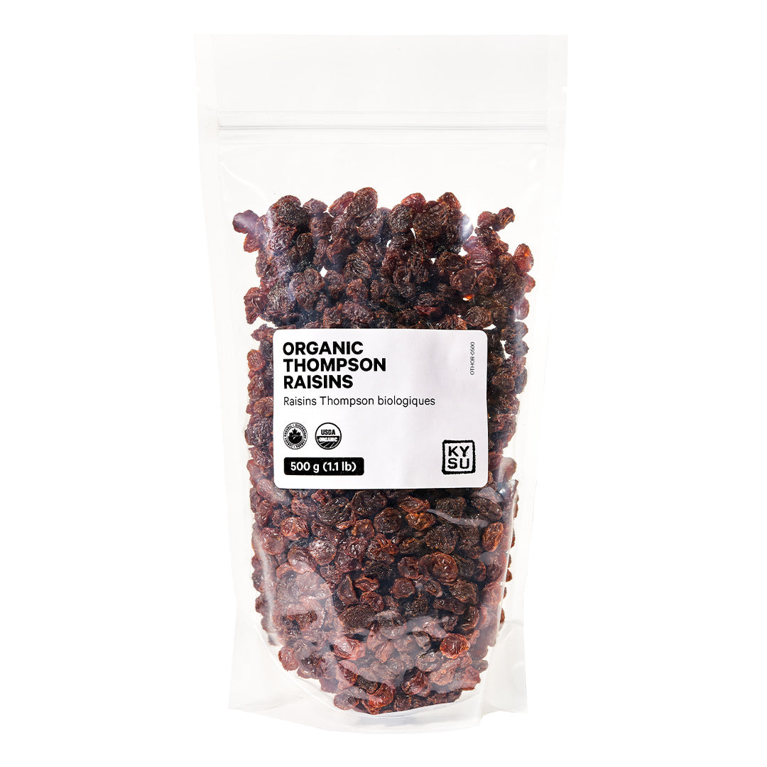 Organic Thompson raisins, 500 g