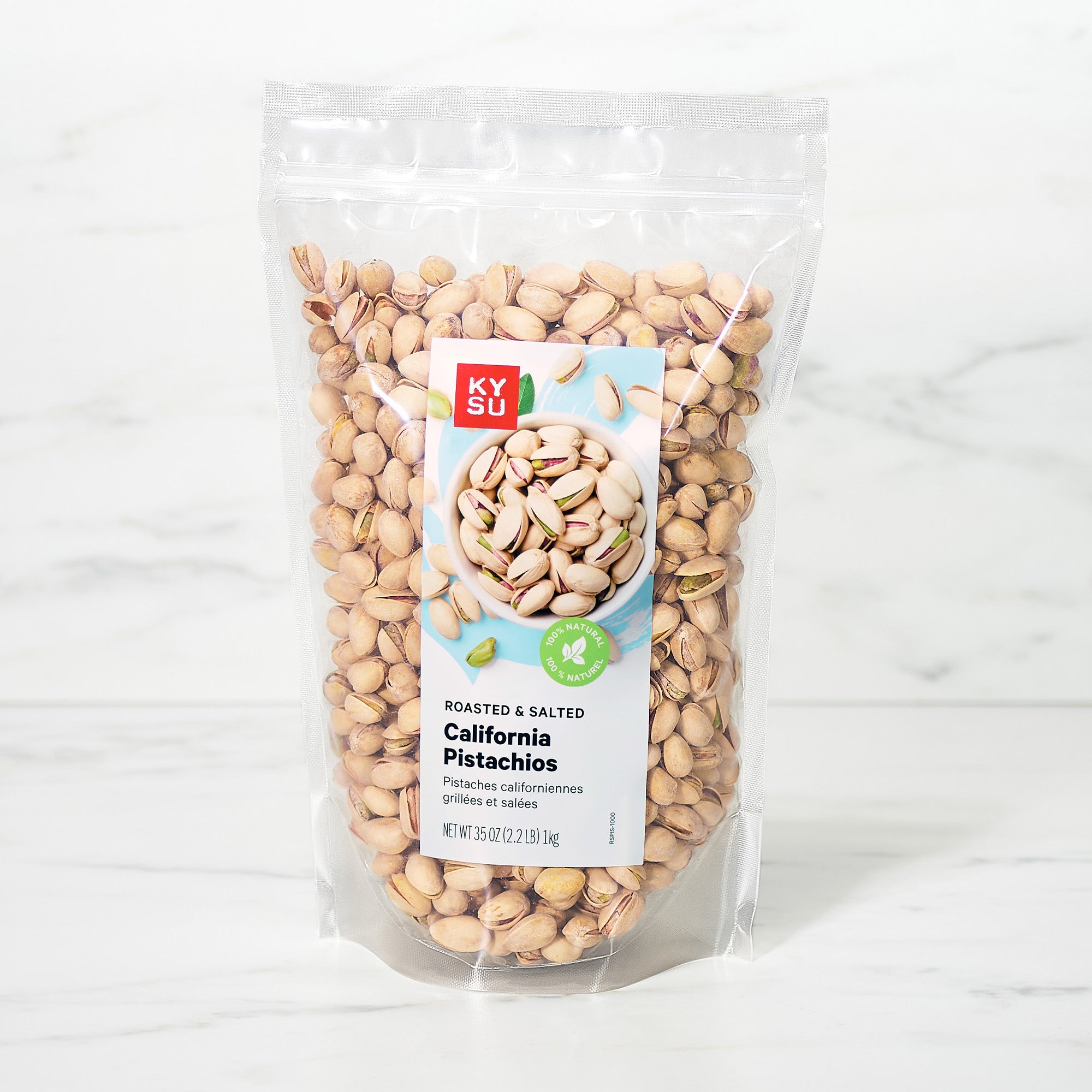 Roasted and salted California pistachios, 1 kg