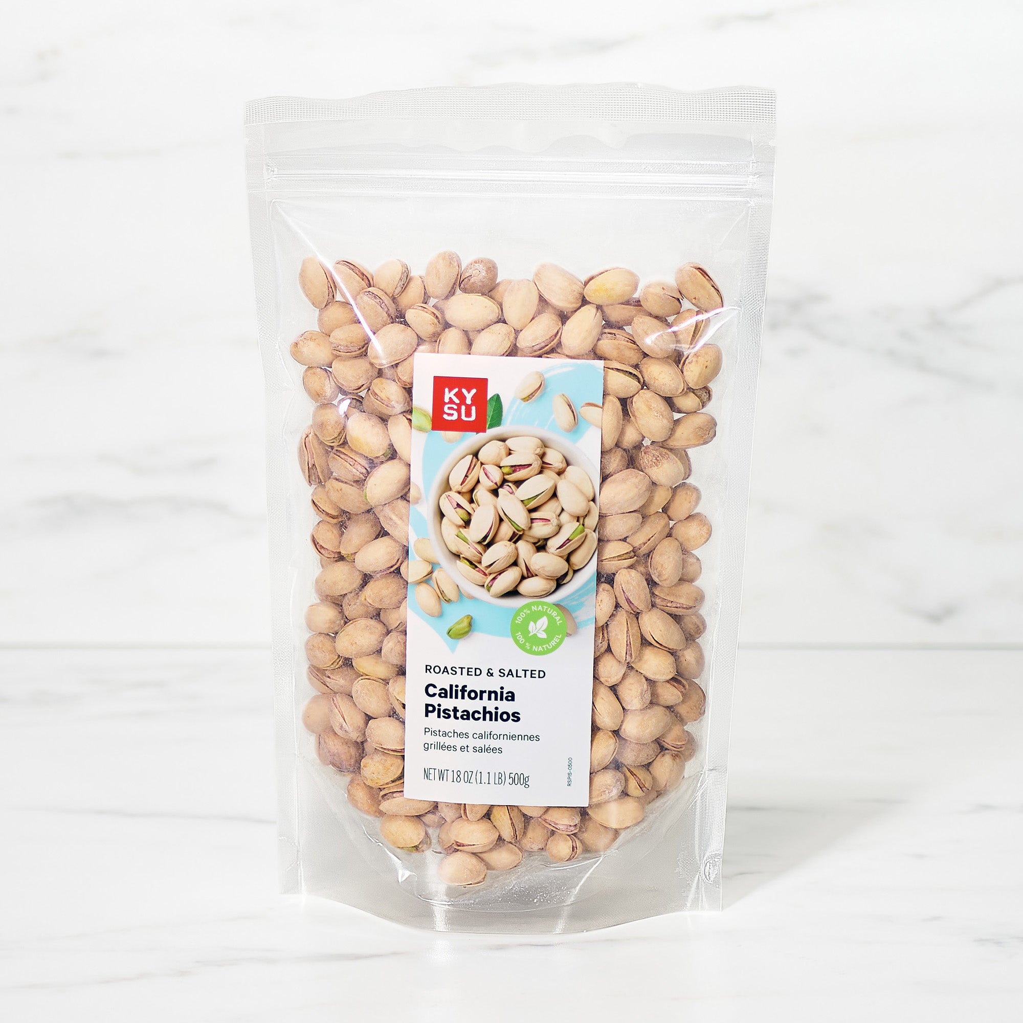 Roasted and salted California pistachios, 500 g